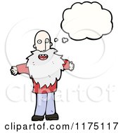 Cartoon Of A Bearded Man With A Conversation Bubble Royalty Free Vector Illustration