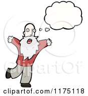 Cartoon Of A Bearded Man With A Conversation Bubble Royalty Free Vector Illustration
