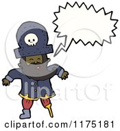 Black Pirate With A Wooden Leg Conversation Bubble