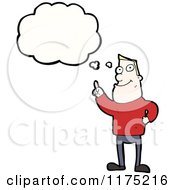 Poster, Art Print Of Man Wearing A Red Sweater With A Conversation Bubble