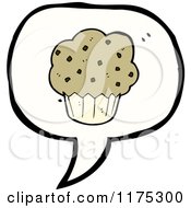 Poster, Art Print Of Chocolate Cupcake With A Conversation Bubble