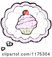 Poster, Art Print Of Cupcake With A Cherry And A Conversation Bubble