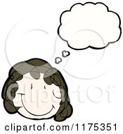 Poster, Art Print Of Brunette Stick Girl With A Conversation Bubble