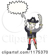 Cartoon Of A Pirate With A Wooden Leg Conversation Bubble Royalty Free Vector Illustration by lineartestpilot