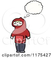Cartoon Of A Boy Wearing A Hoodie With A Conversation Bubble Royalty Free Vector Illustration