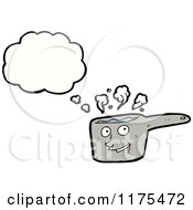 Cartoon Of A Pot With A Conversation Bubble Royalty Free Vector Illustration