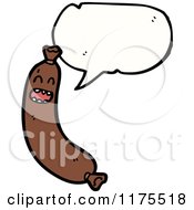 Poster, Art Print Of Sausage With A Conversation Bubble