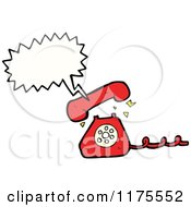 Poster, Art Print Of Red Landline Telephone With A Conversation Bubble