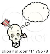 Poster, Art Print Of Skull Pierced By An Arrow With A Conversation Bubble