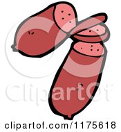 Cartoon Of A Sausage Royalty Free Vector Illustration by lineartestpilot