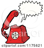 Poster, Art Print Of Red Landline Telephone With A Conversation Bubble