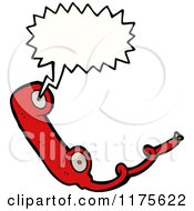 Poster, Art Print Of Red Landline Telephone With A Conversation Bubble