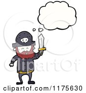 Poster, Art Print Of Pirate With A Sword And A Conversation Bubble