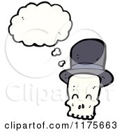 Poster, Art Print Of Skull Wearing A Hat With A Conversation Bubble