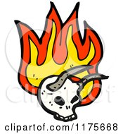 Poster, Art Print Of Skull With Flames And A Conversation Bubble