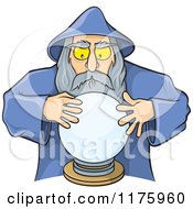 Poster, Art Print Of Wizard Looking Into A Crystal Ball
