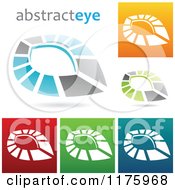 Clipart Of Abstract Eye Icon Designs Royalty Free Vector Illustration by cidepix