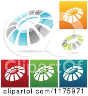 Clipart Of Colorful Revolving Circle Designs Royalty Free Vector Illustration