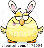Poster, Art Print Of Drunk Easter Chick With Bunny Ears