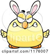 Poster, Art Print Of Mad Easter Chick With Bunny Ears