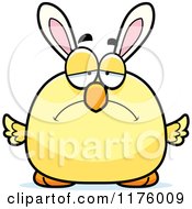 Depressed Easter Chick With Bunny Ears