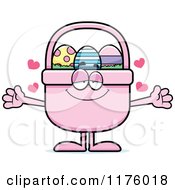 Poster, Art Print Of Loving Easter Basket Mascot Wanting A Hug