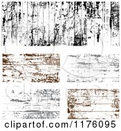 Poster, Art Print Of Black Gray And Brown Grungy Wood Panels