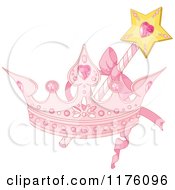 Poster, Art Print Of Magic Wand And Pink Princess Crown