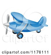 Poster, Art Print Of Flying Blue Airplane