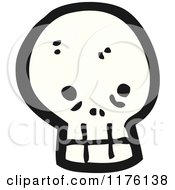 Cartoon Of A Skull Royalty Free Vector Illustration by lineartestpilot