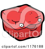 Cartoon Of A Red Box Or Container Royalty Free Vector Illustration by lineartestpilot