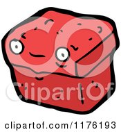 Cartoon Of A Red Box Or Container Royalty Free Vector Illustration by lineartestpilot