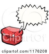 Red Box With A Conversation Bubble