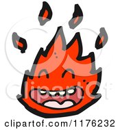 Cartoon Of Red Fire Royalty Free Vector Illustration