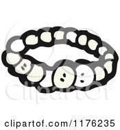 Cartoon Of A Pearl Bracelet Royalty Free Vector Illustration