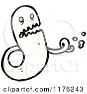 Cartoon Of A Scary Ghost Royalty Free Vector Illustration