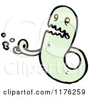 Cartoon Of A Green Scary Ghoul Royalty Free Vector Illustration