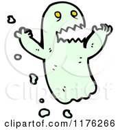 Cartoon Of A Green Scary Ghoul Royalty Free Vector Illustration