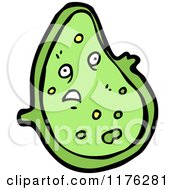 Cartoon Of A Green Amoeba Royalty Free Vector Illustration