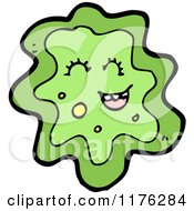 Cartoon Of A Green Amoeba Royalty Free Vector Illustration by lineartestpilot