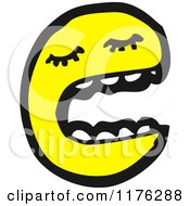 Cartoon Of A Yellow Emoticon With An Open Mouth Royalty Free Vector Illustration
