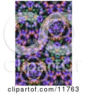 Purple Fractal Kaleidoscope Background Clipart Illustration