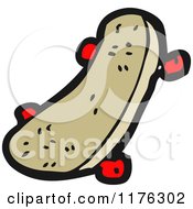 Cartoon Of A Skateboard Royalty Free Vector Illustration by lineartestpilot
