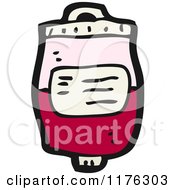 Cartoon Of A Pint Of Blood Royalty Free Vector Illustration by lineartestpilot