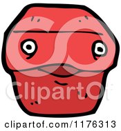 Cartoon Of A Talking Red Box Royalty Free Vector Illustration by lineartestpilot