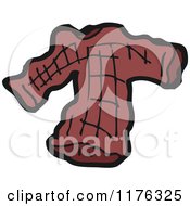 Cartoon Of A Maroon Shirt Royalty Free Vector Illustration by lineartestpilot