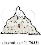 Cartoon Of A Snow Capped Mountain Royalty Free Vector Illustration