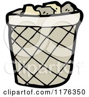 Cartoon Of A Trash Can Royalty Free Vector Illustration by lineartestpilot