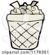 Cartoon Of A Trash Can Royalty Free Vector Illustration by lineartestpilot