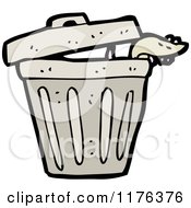 Poster, Art Print Of Trash Can With A Rat Crawling Out